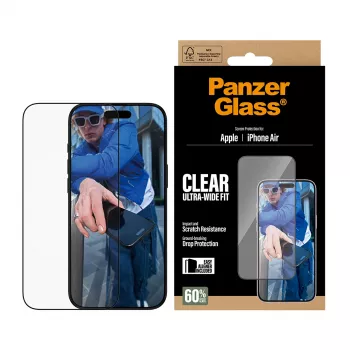 PanzerGlass® ekrano apsauga iPhone Air | Ultra-Wide Fit su EasyAligner