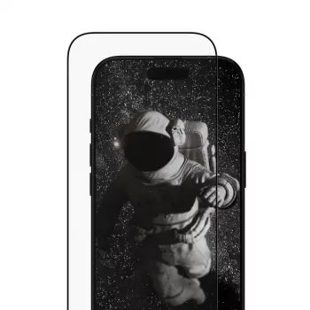 Apsauginis stiklas PanzerGlass Ceramic II iPhone Air Ultra-Wide Fit su EasyAligner Grūdintas stiklas PET Silikonas Skaidrus 1 vnt.