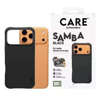 PanzerGlass CARE™ by ® Samba dėklas Black su MagSafe, skirtas iPhone 17 Pro Max