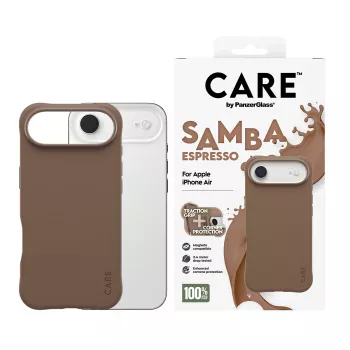 Dėklas PanzerGlass CARE Fashionable Case Samba Espresso su MagSafe, iPhone 17 Air