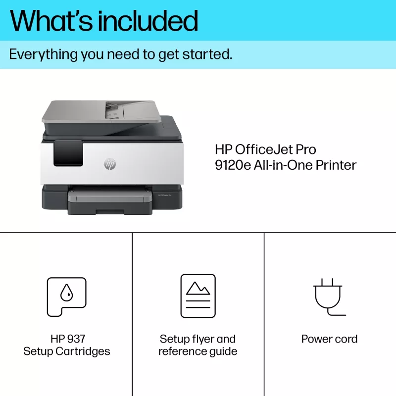 HP OfficeJet Pro 9120e belaidis daugiafunkcis spalvotas spausdintuvas, Instant Ink, dvipusis spausdinimas
