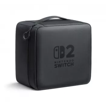 Nintendo Switch 2 viskas viename kelioninis dėklas, kelioninis dėklas, Nintendo, juoda, Nintendo Switch 2, užtrauktukas