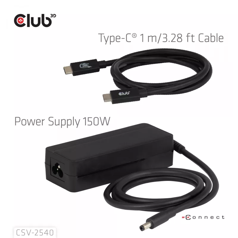 CLUB 3D 14-1 USB-C Quad Display USB4 doko stotelė su 2× USB 2.0 prievadais
