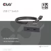 CLUB3D USB-C® abipusis vaizdo + duomenų + PD jungiklis, USB Type-C, 2x DisplayPort, 7680 x 4320 pikselių, juodas, 8K Ultra HD, 120 Hz