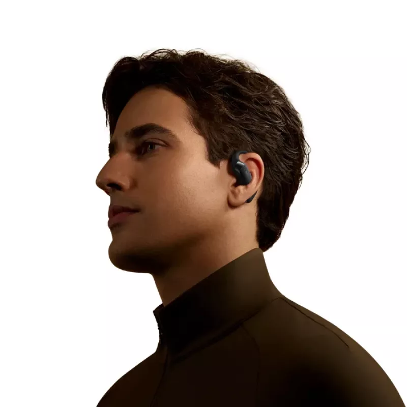 SHOKZ OpenFit 2+ belaidės ausinės, kabinamos ant ausies, skirtos skambučiams ir muzikai, juodos