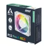 ARCTIC Freezer P12 Pro A-RGB (Balta) – 120 mm A-RGB PWM ventiliatorius su kabelio skirstytuvu