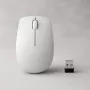 Belaidė kompaktinė pelė Lenovo Compact Mouse su baterija – ambidekstrinė, 1000 DPI, RF belaidė, 3 mygtukai, pilka