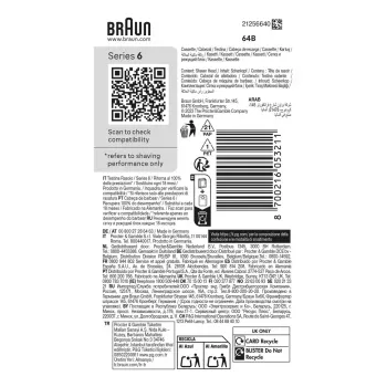 Braun Series 6 Skustuvo galvutės keitimo komplektas