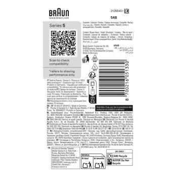 Skutimo galvutė BRAUN Series 5 54 B – 1 pakaitinė galvutė, juodas nerūdijantis plienas