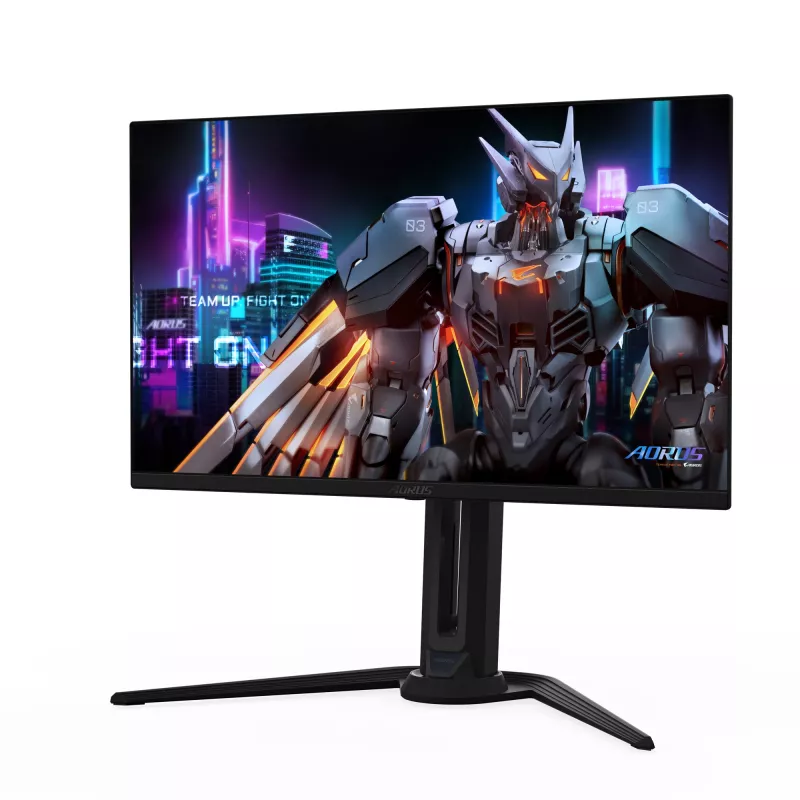 GIGABYTE AORUS FO27Q5P OLED QHD žaidimų monitorius - 2560 x 1440, 500Hz, 0,03ms, KVM, 300 cd/m², FreeSync Premium Pro, DisplayHDR True Black 500, DisplayPort 2.1