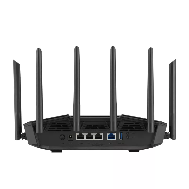 ASUS 90IG0A30-MO9C00 belaidis maršrutizatorius 2.5 Gigabit Ethernet Triju dažnių juostų (2.4 GHz / 5 GHz / 6 GHz) Juodas