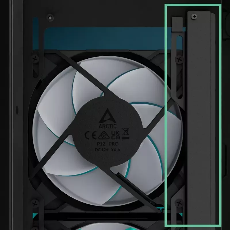 PC korpusas ARCTIC Xtender (Mirror Black) Midi Tower juodas