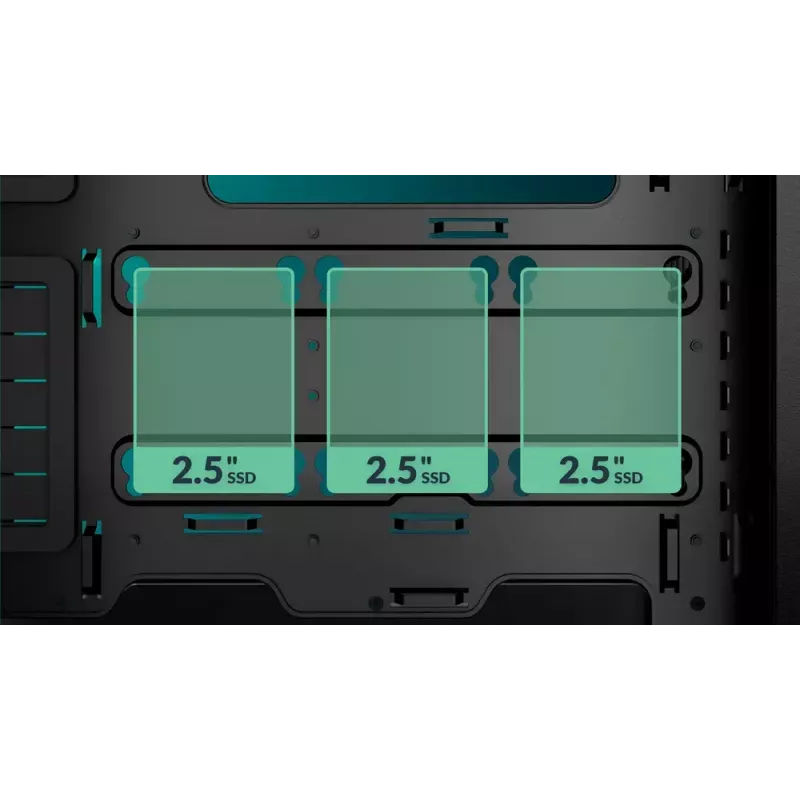 PC korpusas ARCTIC Xtender (Mirror Black) Midi Tower juodas