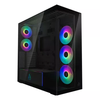 PC korpusas ARCTIC Xtender (Mirror Black) Midi Tower juodas