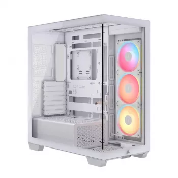 CORSAIR 3500X LX-R RGB iCUE LINK Midi Tower Baltas