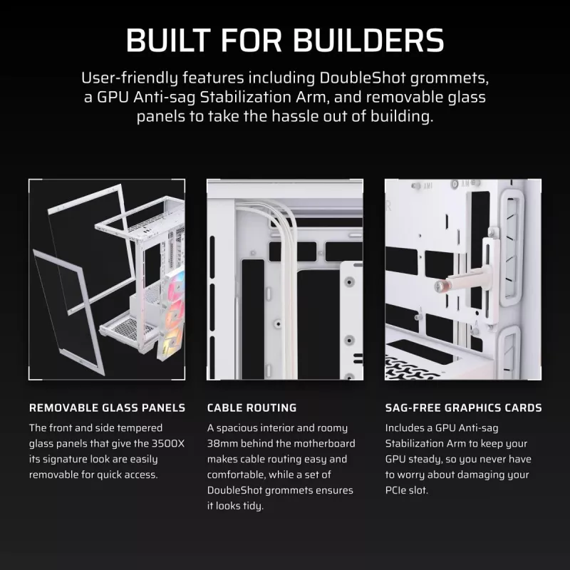 CORSAIR Midi Tower 3500X RS ARGB White