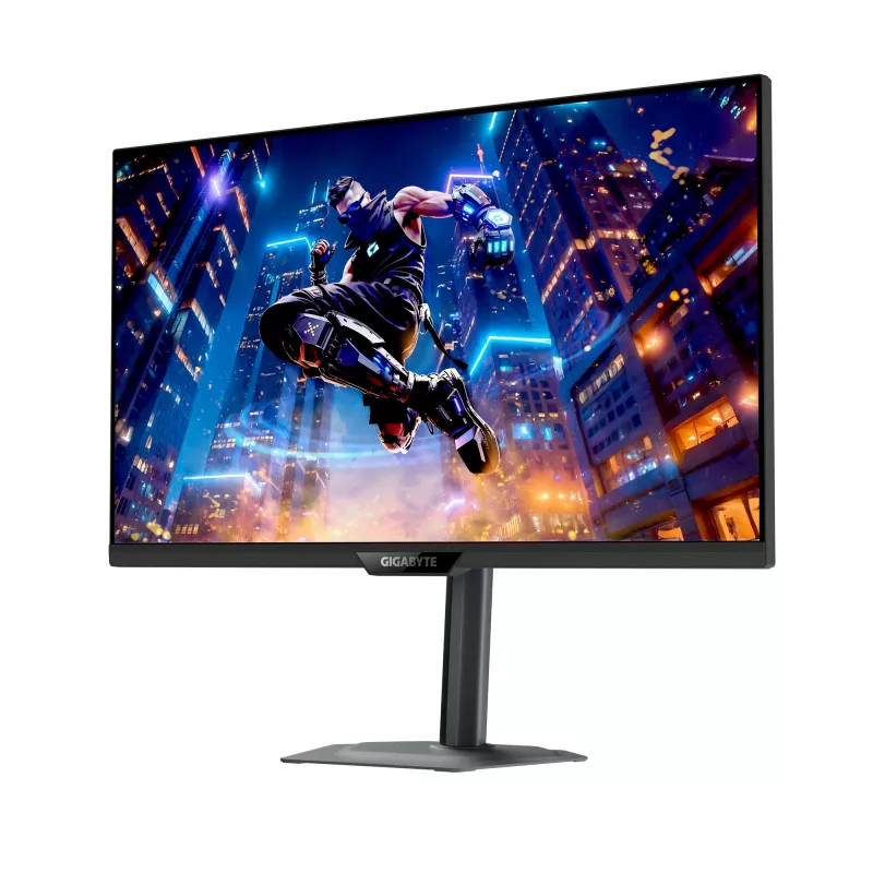 GIGABYTE M27UP 27 colių 4K UHD žaidimų monitorius - dvigubas režimas (4K 160Hz arba FHD 320Hz), 3840 x 2160, 1ms, 350 cd/m², FreeSync Premium, DisplayHDR400, HDMI 2.1, Displayport 1.4