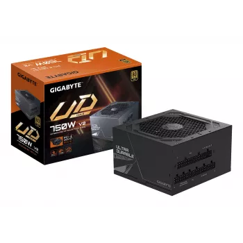 GIGABYTE UD750GM PG5 V2 Maitinimo blokas – PCIe Gen 5.1, 80 PLUS Gold, visiškai modulinis, 120 mm ventiliatorius, ATX 3.1, EU kištukas