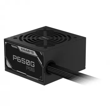 Maitinimo blokas GIGABYTE P650G PCIE 5.1 – 650 W, 80 PLUS Gold, 120 mm ventiliatorius, ATX 3.1, EU kištukas