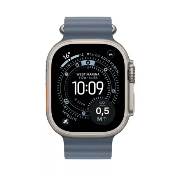 APPLE Watch Ultra 3 (2025) LTE 49 mm titaninis korpusas su Ocean Blue apyranke – mėlyna