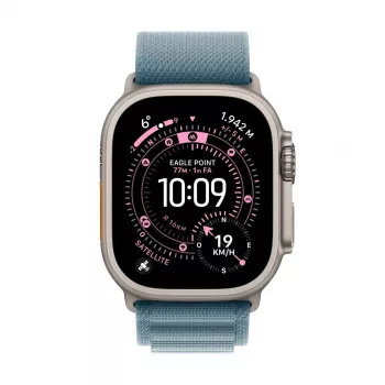 APPLE Watch Ultra 3 (2025) LTE 49mm Titanium korpusas su Alpine Loop vidutinis – Mėlyna
