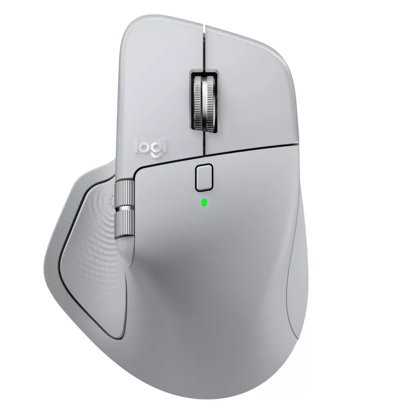 Logitech pelė MX Master 4 – dešinei rankai, lazerinė 8000 DPI, RF belaidis + Bluetooth, 8 mygtukai, pilka