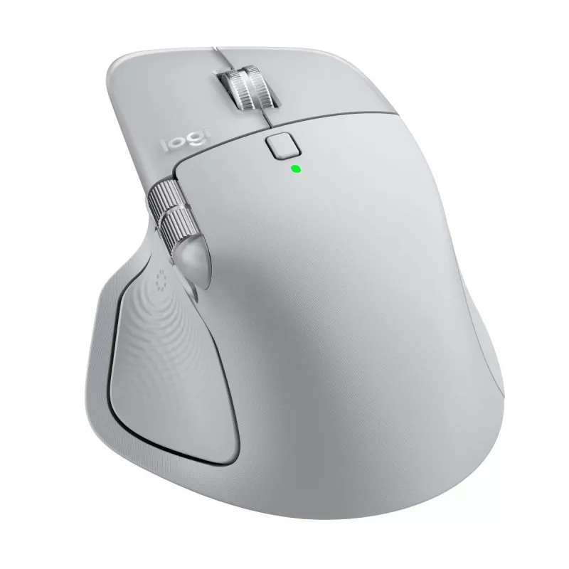 Logitech pelė MX Master 4 – dešinei rankai, lazerinė 8000 DPI, RF belaidis + Bluetooth, 8 mygtukai, pilka