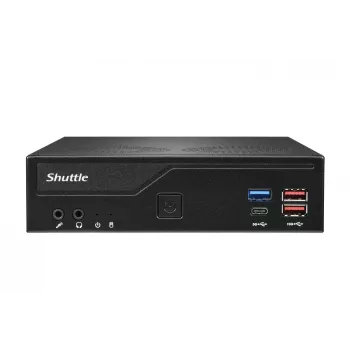 Shuttle Slim PC DH770, S1700, 2x HDMI, 2x DP, 2x 2.5G LAN, 2x COM, 8x USB, 1x 2,5 colio, 2x M.2, 24/7 darbas, su VESA
