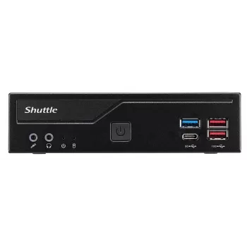 Shuttle Slim PC DH770, S1700, 2x HDMI, 2x DP, 2x 2.5G LAN, 2x COM, 8x USB, 1x 2,5 colio, 2x M.2, 24/7 darbas, su VESA