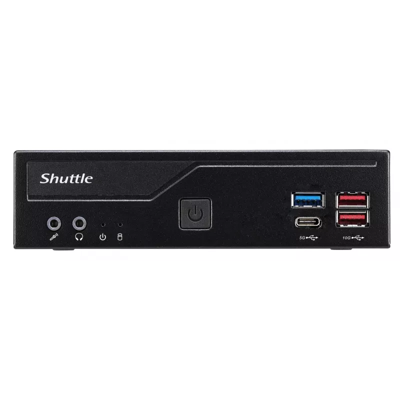 Shuttle Slim PC DH770, S1700, 2x HDMI, 2x DP, 2x 2.5G LAN, 2x COM, 8x USB, 1x 2,5 colio, 2x M.2, 24/7 darbas, su VESA