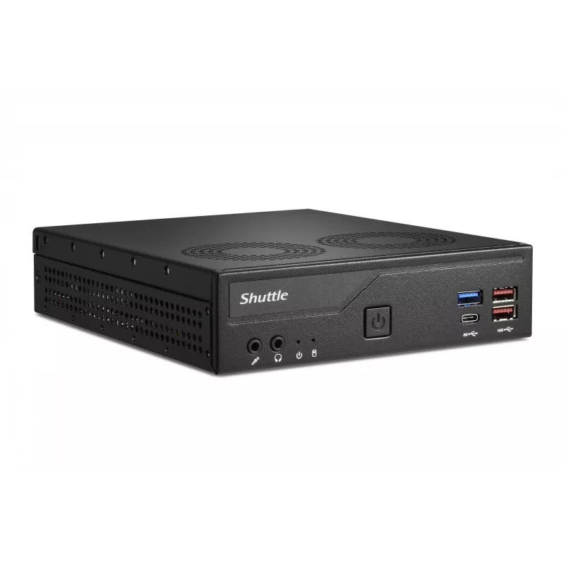 Shuttle Slim PC DH770, S1700, 2x HDMI, 2x DP, 2x 2.5G LAN, 2x COM, 8x USB, 1x 2,5 colio, 2x M.2, 24/7 darbas, su VESA