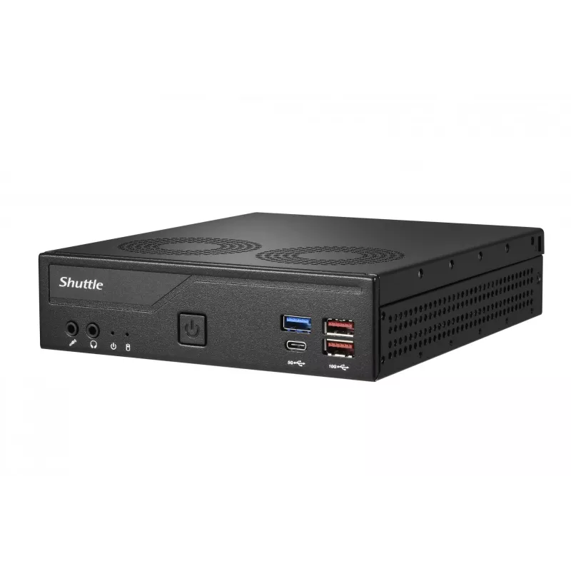 Shuttle Slim PC DH770, S1700, 2x HDMI, 2x DP, 2x 2.5G LAN, 2x COM, 8x USB, 1x 2,5 colio, 2x M.2, 24/7 darbas, su VESA