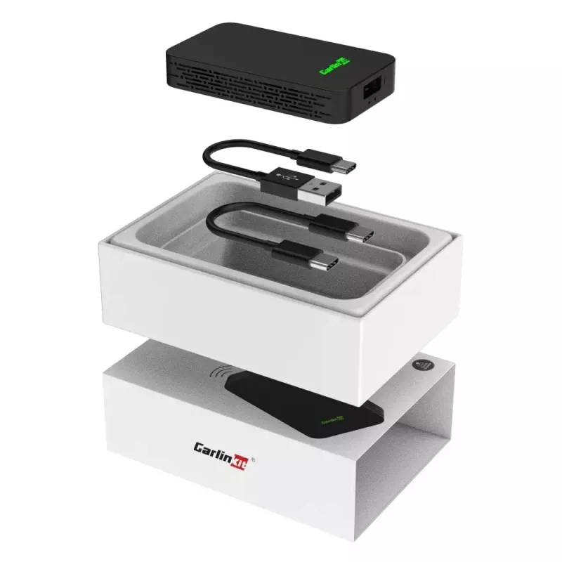 Automobilinis medijos imtuvas Carlinkit CPC200-2AIR juodas, Wi‑Fi 5 GHz / 2.4 GHz, Bluetooth 4.1, USB‑C