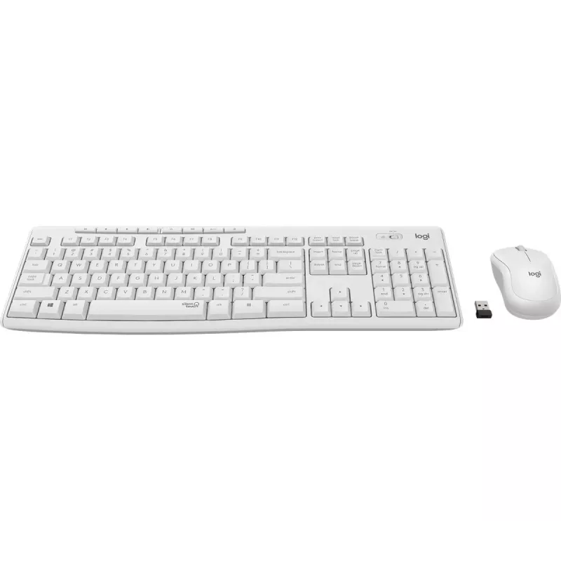 LOGITECH MK295 Tylus belaidis rinkinys Off White Qwerty Danų / Norvegų / Švedų / Suomų