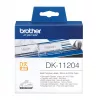 Brother DK-11204 įvairios paskirties etiketės, juoda ant baltos, 400 vnt., DK, balta, tiesioginis terminis spausdinimas
