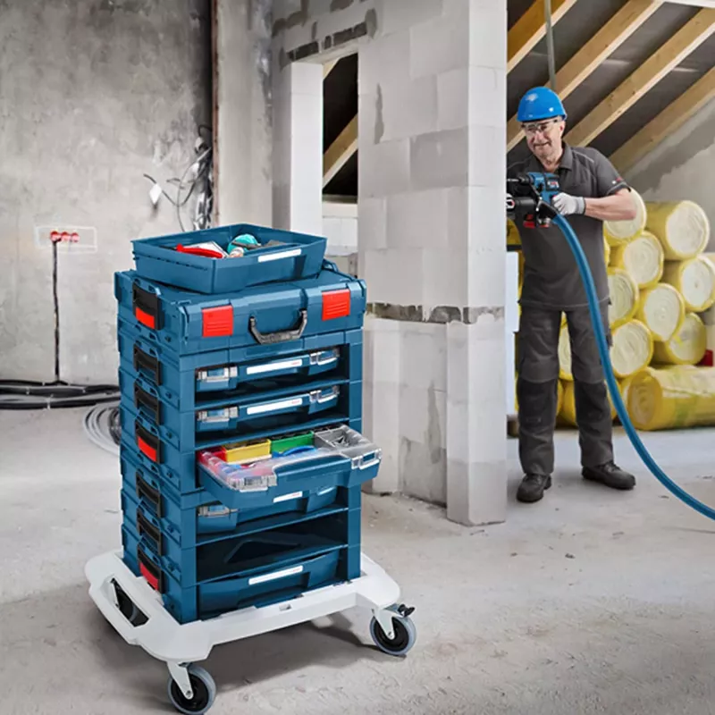 Bosch 1600A001S9 vežimėlis dėžėms, juoda/balta, ABS