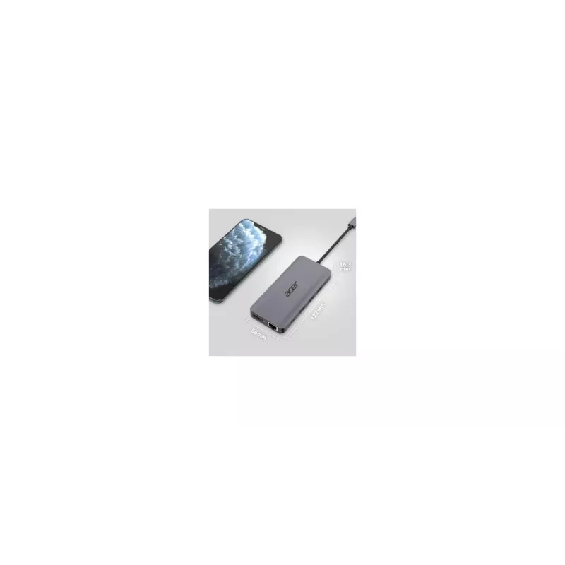 ACER 12in1 USB Type C adapteris sidabrinis