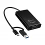 j5create JVA11-N 4K HDMI™ fiksavimo adapteris, juodas, USB 3.2 Gen 1, 3840 x 2160 pikseliai, aliuminis, 0,19 m, Taivanas