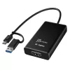 j5create JVA11-N 4K HDMI™ fiksavimo adapteris, juodas, USB 3.2 Gen 1, 3840 x 2160 pikseliai, aliuminis, 0,19 m, Taivanas