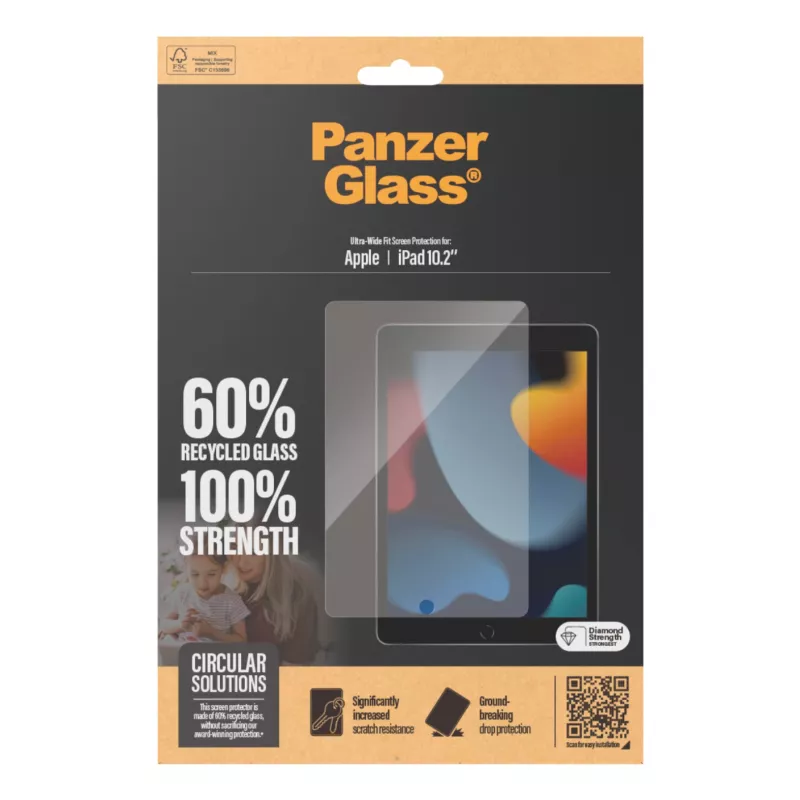 PanzerGlass ® Ekrano apsauga iPad 10.2'' (2019-2021) | Ultra-Wide Fit