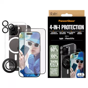 PanzerGlass ® 4-in-1 apsaugos rinkinys iPhone 16 Pro
