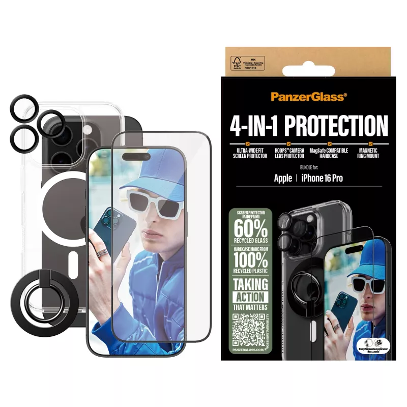 PanzerGlass ® 4-in-1 apsaugos rinkinys iPhone 16 Pro