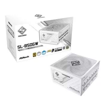 ASROCK Steel Legend SL-850G 850W 80+ Gold Baltas ATX maitinimo blokas