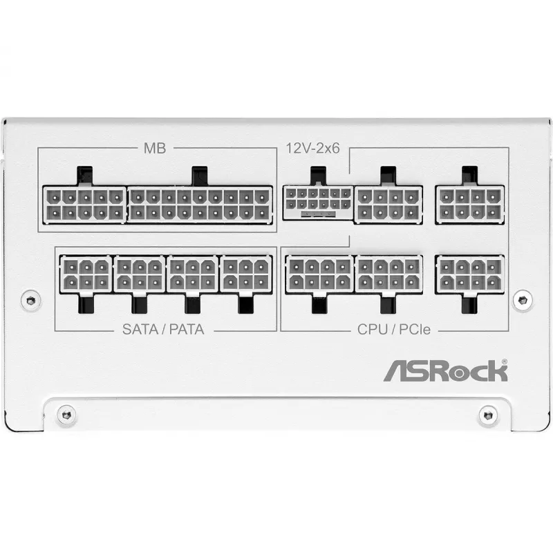 ASROCK Steel Legend SL-850G 850W 80+ Gold Baltas ATX maitinimo blokas