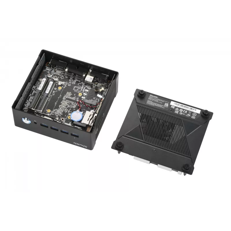 Shuttle Nano PC NT10H5, Intel Core Ultra 5 125H, Intel Arc grafika, 2xHDMI, 2xUSB 4.0 (DP), 2x2.5Gbit LAN, su VESA 24/7 nuolatiniam darbui