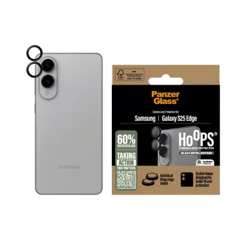 PanzerGlass ® Hoops® apsauga fotoaparatų lęšiams, juoda, Samsung S25 Edge