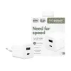 PanzerGlass empower™ by ® Turbo 35W įkroviklis su USB-C + USB-A | EU kištukas | sidabrinė balta