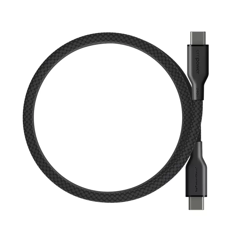 PanzerGlass empower™ by ® Magnetic 240W USB-C į USB-C laidas | USB 2.0 | 1,5 m | Kosminė juoda