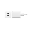 PanzerGlass empower™ by ® Turbo 45W įkroviklis su 2× USB-C | EU kištukas | sidabriškai balta