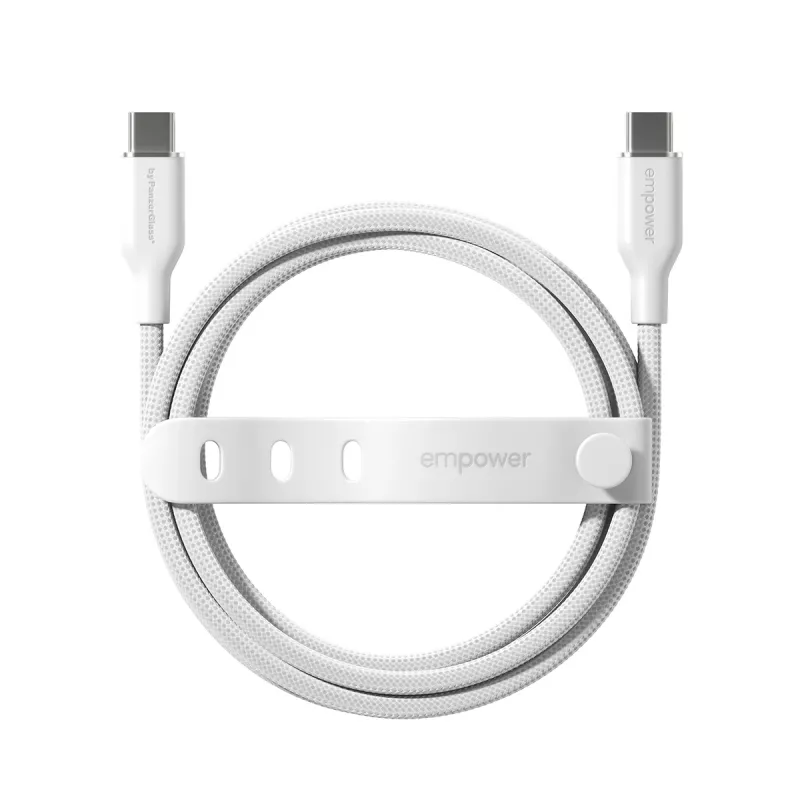 PanzerGlass empower™ by ® Racing 60W USB-C į USB-C laidas | USB 2.0 | 1,2 m | sidabriškai baltas